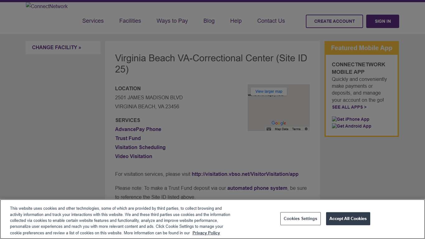 Virginia Beach VA-Correctional Center ConnectNetwork